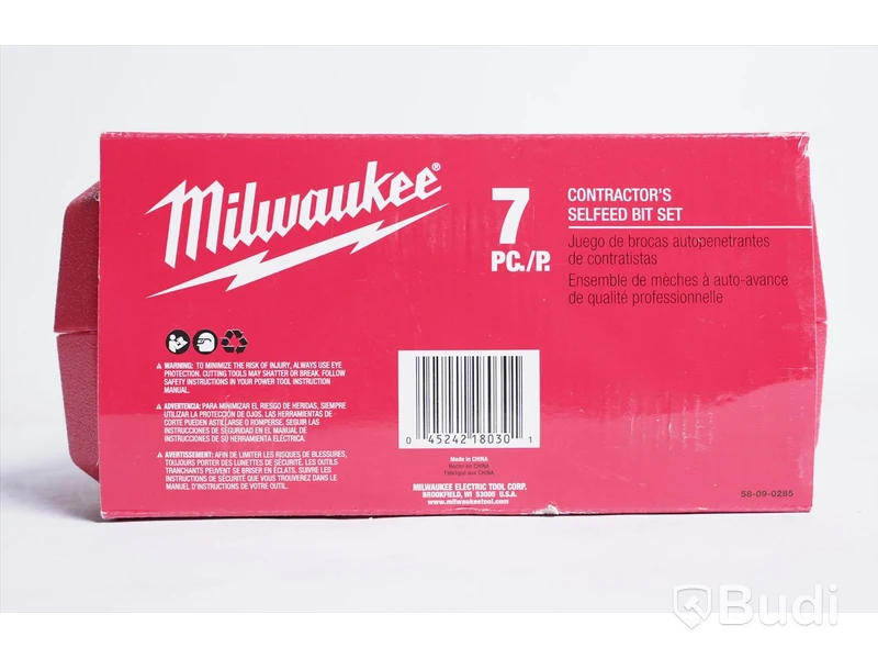Borrsats - Milwaukee 49-22-0130 Contractors Selfeed Bit Set, 7-delar. Ny, Obruten förpackning.
