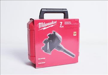 Borrsats - Milwaukee 49-22-0130 Contractors Selfeed Bit Set, 7-delar. Ny, Obruten förpackning.