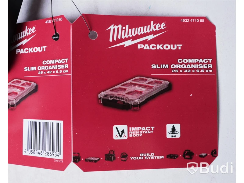 Krafthylssats samt 3st verktygslådor - Milwaukee Packout 4932480943, 1/2" 16-delar samt 3st verktygslådor, se beskrivning. Ny.