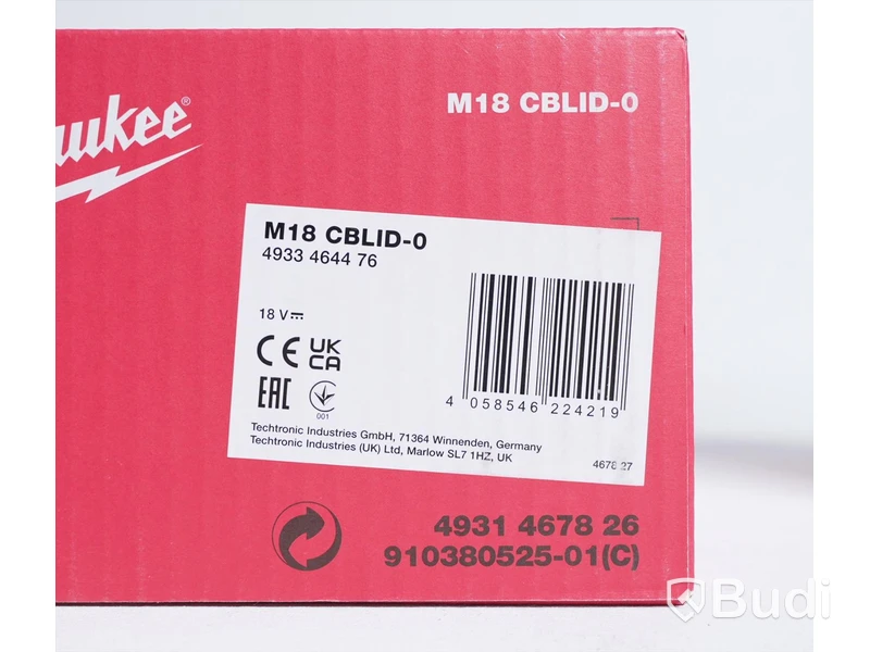 Slagskruvdragare, laddare samt batteri - Milwaukee M18 CBLID-0 slagskruvdragare, M12-18C laddare samt M18 HB8 batteri. Totalt värde ca 5100 kr. Ny.