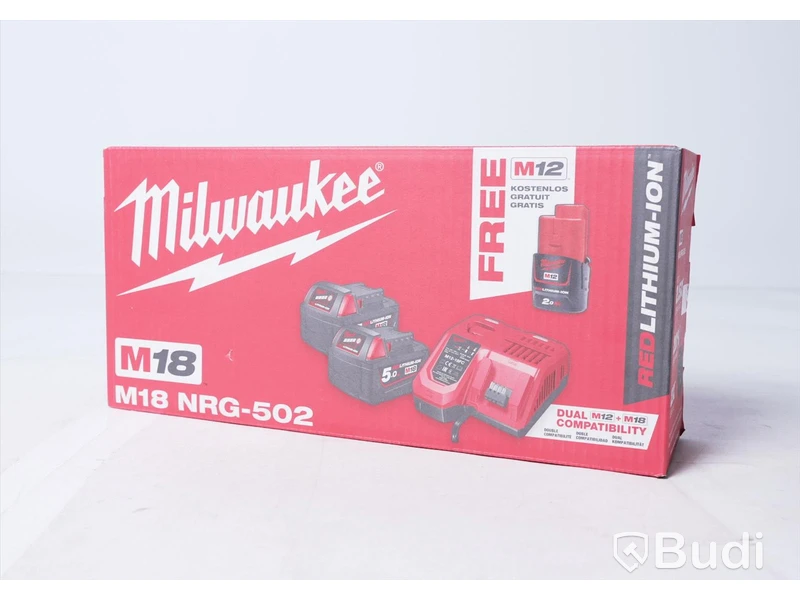 Laddpaket - Milwaukee M18 NRG-502. Nypris ca 2500 kr. Ny, Obruten förpackning.