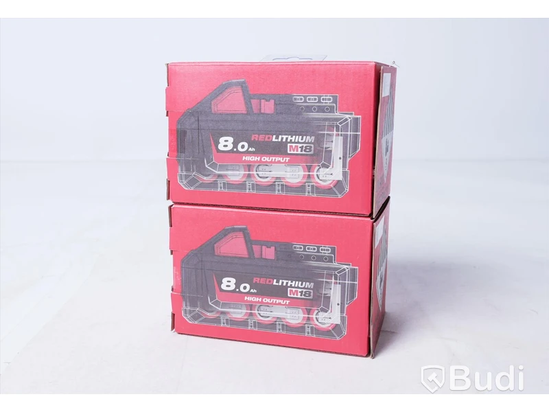 Batteri, 2st - Milwaukee M18 HB8. Ny, Obruten förpackning.