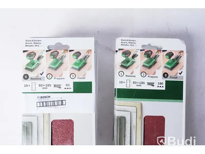 Slippapper, 21st - Bosch 8-hålat 93x185mm, 10-pack. Totalt värde ca 1500. Ny.