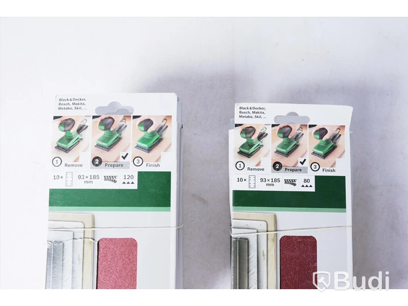 Slippapper, 21st - Bosch 8-hålat 93x185mm, 10-pack. Totalt värde ca 1500. Ny.