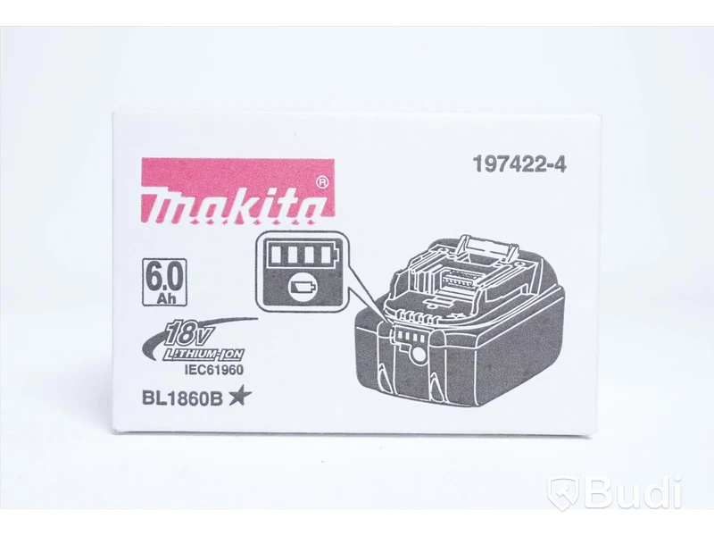 Laddare samt batteri - Makita DC18RE samt Makita BL1860B 18V 6,0Ah. Totalt värde ca 3400 kr. Ny.