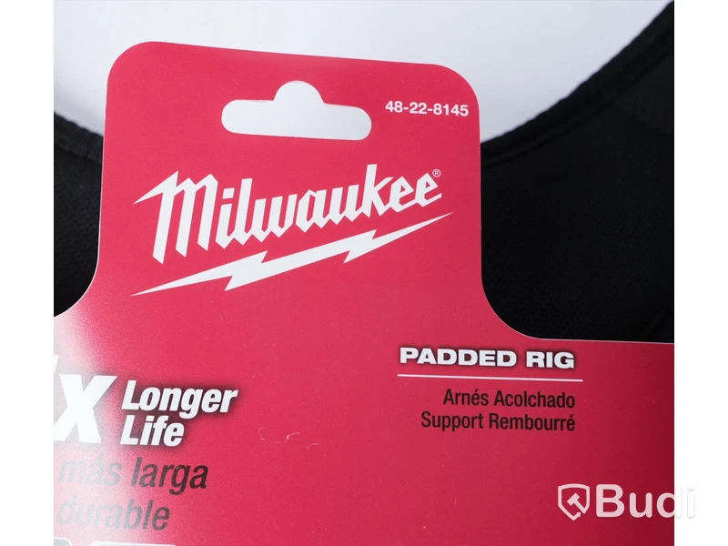 Vadderad verktygssele samt arbetsbälte - Milwaukee 48-22-8145 Padded Rig samt 48-22-8140 Padded Work Belt. Ny.