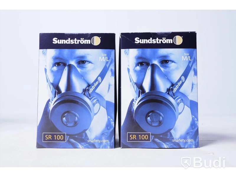 Halvmask, 2st - Sundström SR 100 stl M/L. Ny, Obruten förpackning.