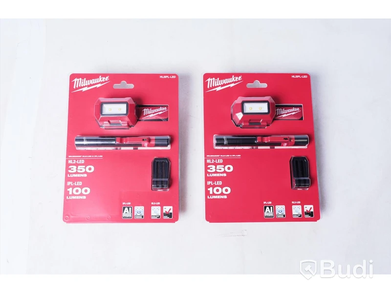 Lampset, 2st - Milwaukee 4933492103, HL2IPL-LED. Totalt värde ca 1500kr. Ny, Obruten förpackning.