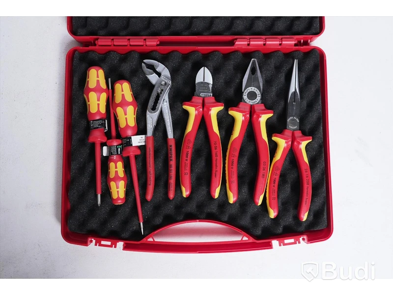 1 st verktygsset för elmontage samt 1 st polygriptång - Knipex 00 21 15 VDE Electro Set, 7-delar samt Knipex Cobra XL. Ny.
