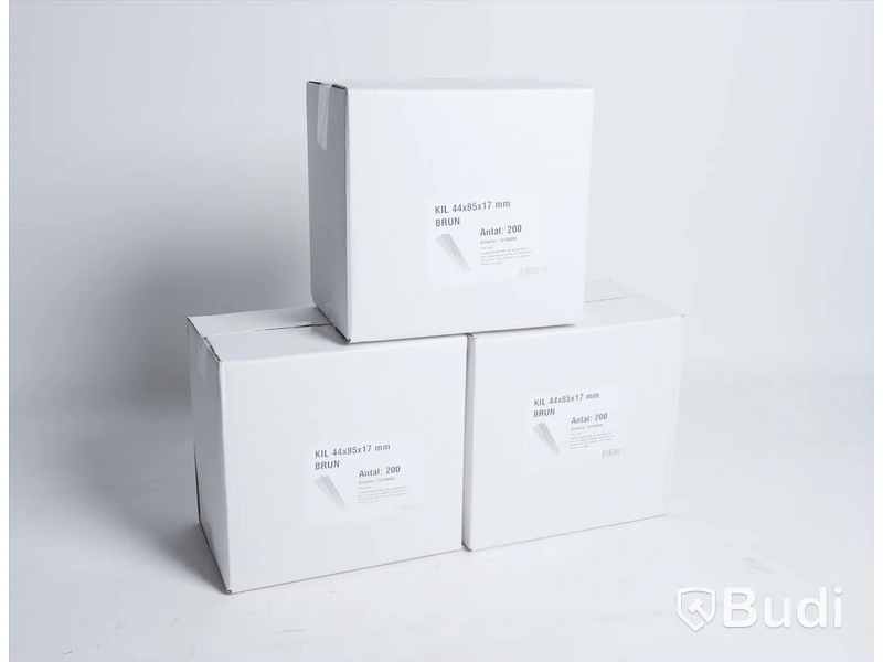 3st 200-pack kil - brun plast 44x85x17 mm
