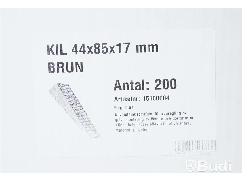 3st 200-pack kil - brun plast 44x85x17 mm