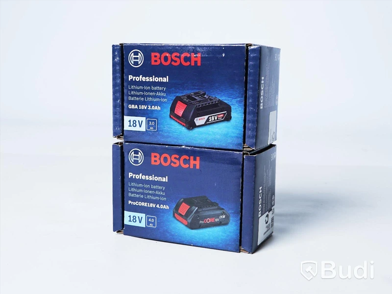 2 st batterier lithium - Bosch Procore 18V 4,0Ah samt GBA 18V 3,0Ah, totalt ord. pris ca: 1900 kr. Ny.