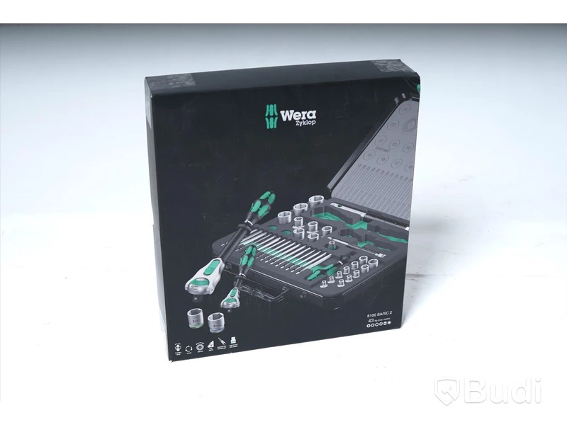 Hylsnyckelsats - Wera Zyklop 8100 SA/SC 2, metrisk 1/4", 1/2" 43 delar. Nypris cirka: 4000kr.