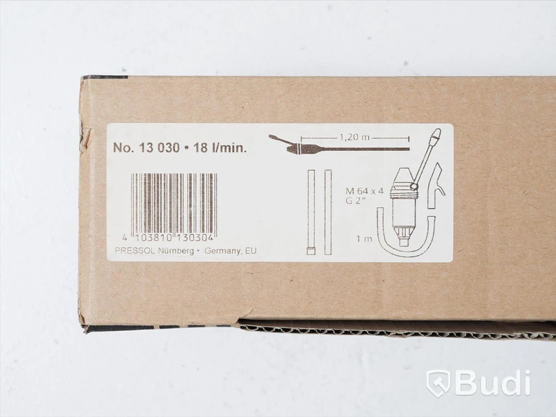 Fatpump - Pressol hävarmspump med plastslang 18 l/min. Ny.