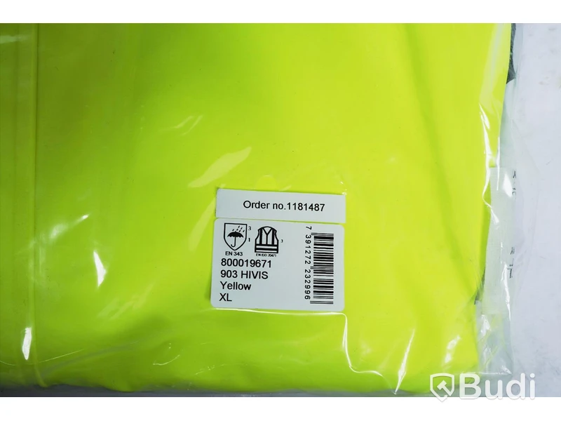 Regnjacka, 3st - L. Brador 903 HIVIS gul, se storlekar nedan. Totalt värde ca: 2500 kr