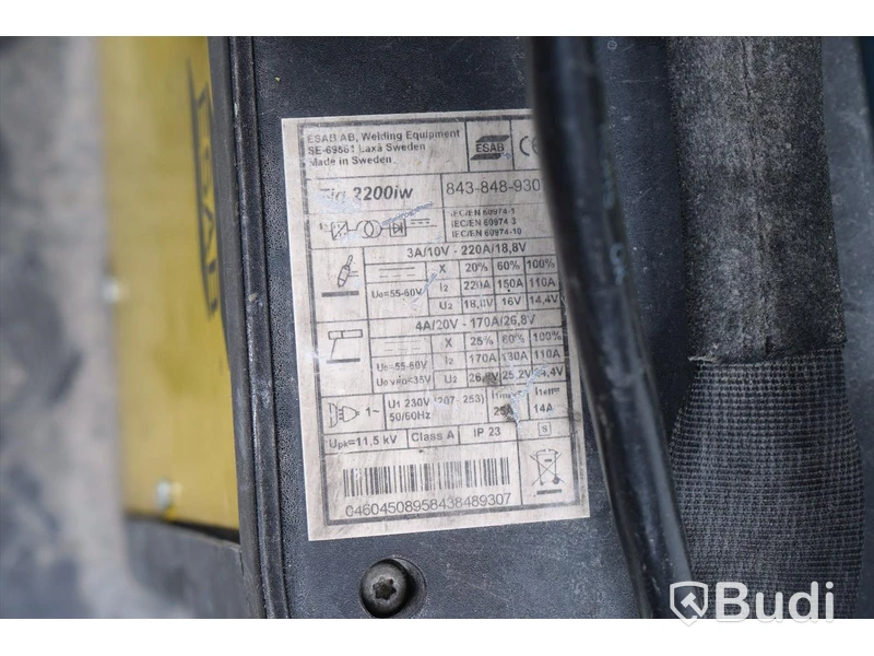 Tig Svets inkl. vagn - ESAB Tig 2200IW