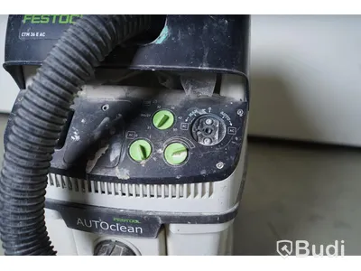 Dammsugare, Festool CTM 36 E AC med tillhörande munstycken. Ej funktionstestad.