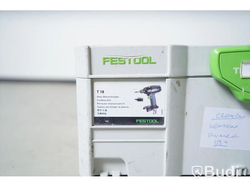 Skruvdragare, Festool T 18. Funktionstestad.