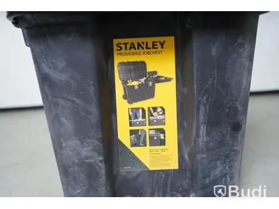 Verktygsvagn med diverse verktygstillbehör och verktyg, Stanley Promobile Jobchest.