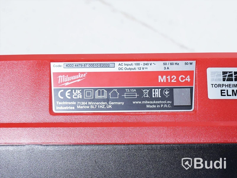 Batteriladdare, 2 st - Milwaukee M1418C6 och M12 C4, OBS! säljs utan batterier