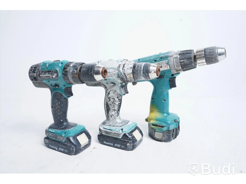 3 st. Skruvdragare inkl batterier - Makita DHP 453 (2st), Makita 6316D.
