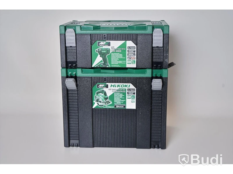 Hikoki cirkelsåg och slagskruvdragare med laddare, utan batteri