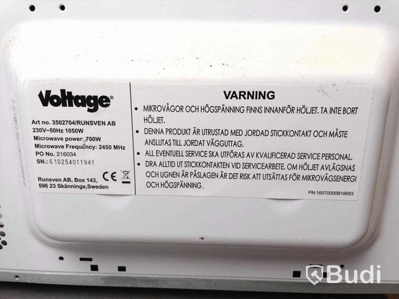 Mikrovågsugn - Voltage.