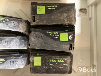 6 st. Batterier Festool, olika modeller