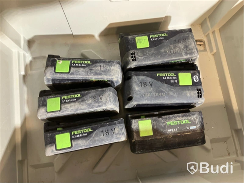 6 st. Batterier Festool, olika modeller