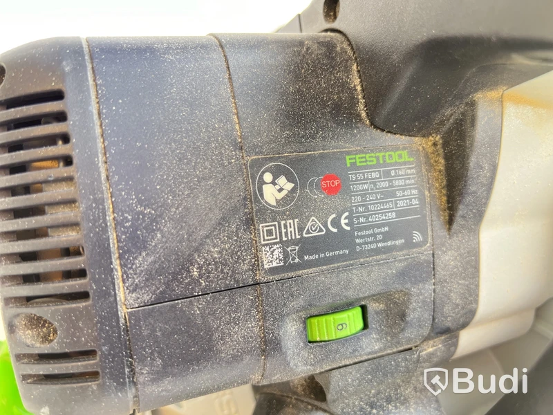 Sänksåg Festool TS 55 Febq med styrskena Serienummer: 40254258