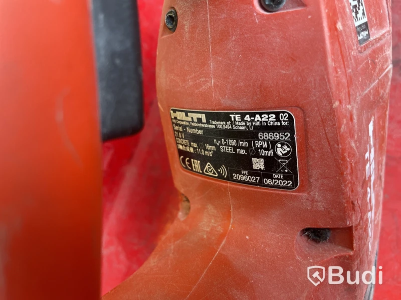 Borrhammare Hilti, TE 4-A22