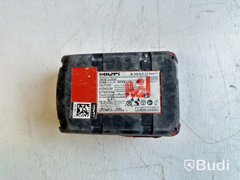 2 st. Batterier Hilti B22 4.0