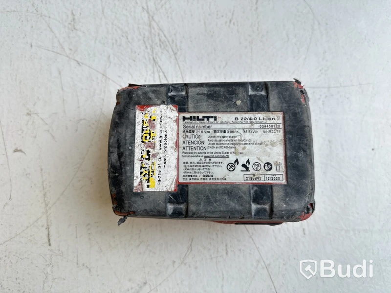 2 st. Batterier Hilti B22 4.0