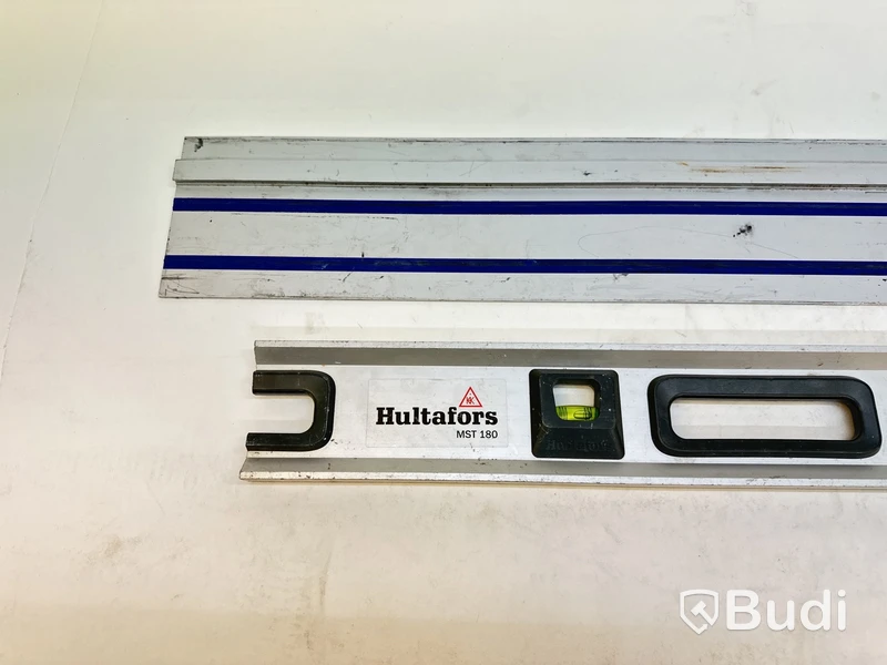Vattenpass Hultafors, MST 180 och styrskena Scheppach