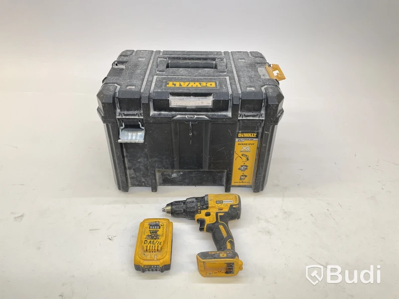 Borrskruvdragare Dewalt, DCD777 samt verktygslåda