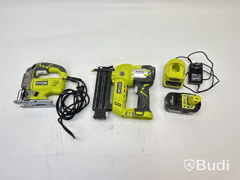 Verktyg Ryobi, Sticksåg, Spikpistol inkl. laddare och batteri.
