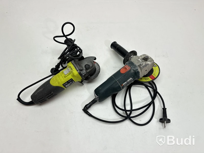 2 st. Vinkelslipar Black and Decker och Ryobi