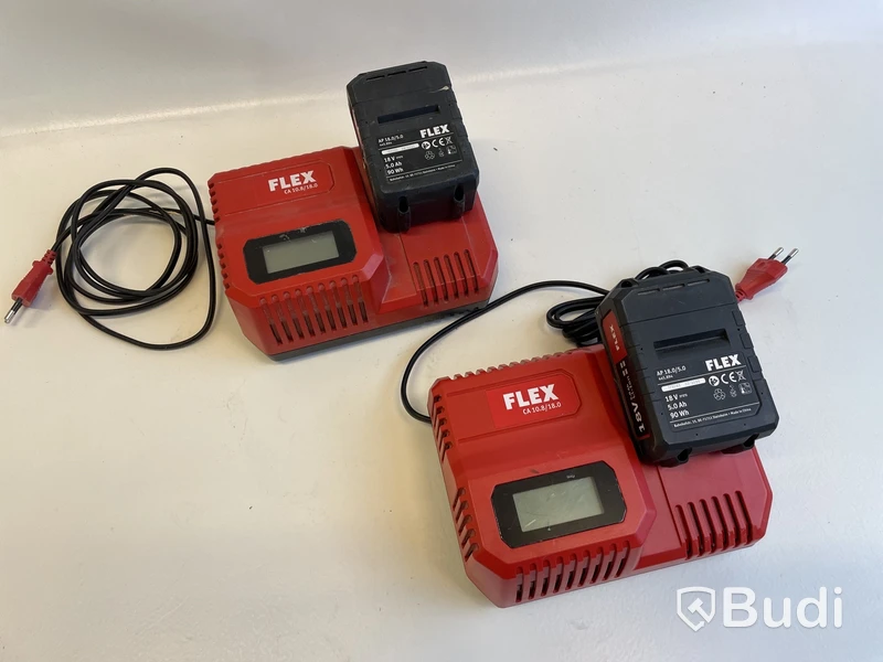 2 st. Laddare och 2 st. Batterier, Flex