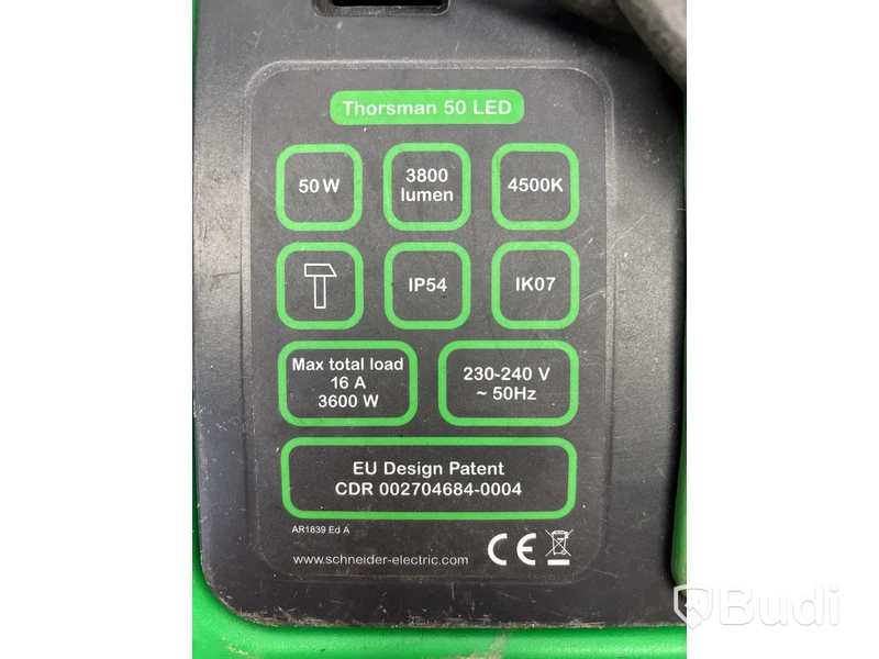 2 st. Arbetslampor Schneider Electric, Thorsman 30 LED och Thorsman 50 LED