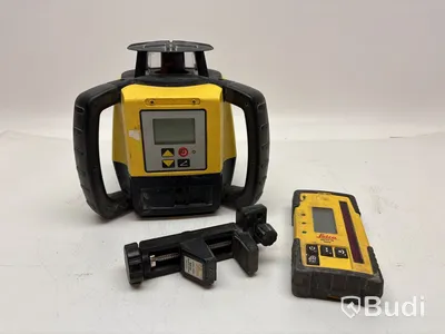 Rotationslaser och lasermottagare Leica, samt stativ och laserstång Lyssna