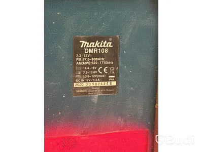 Byggradio Makita DMR108, med batteri BL-1850B