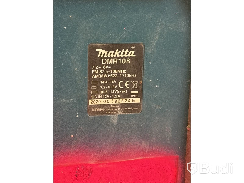 Byggradio Makita DMR108, med batteri BL-1850B