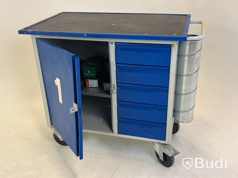 Verktygsbänk Bilka, 93 (H) x 99 (L) x 59 (B), med hjul