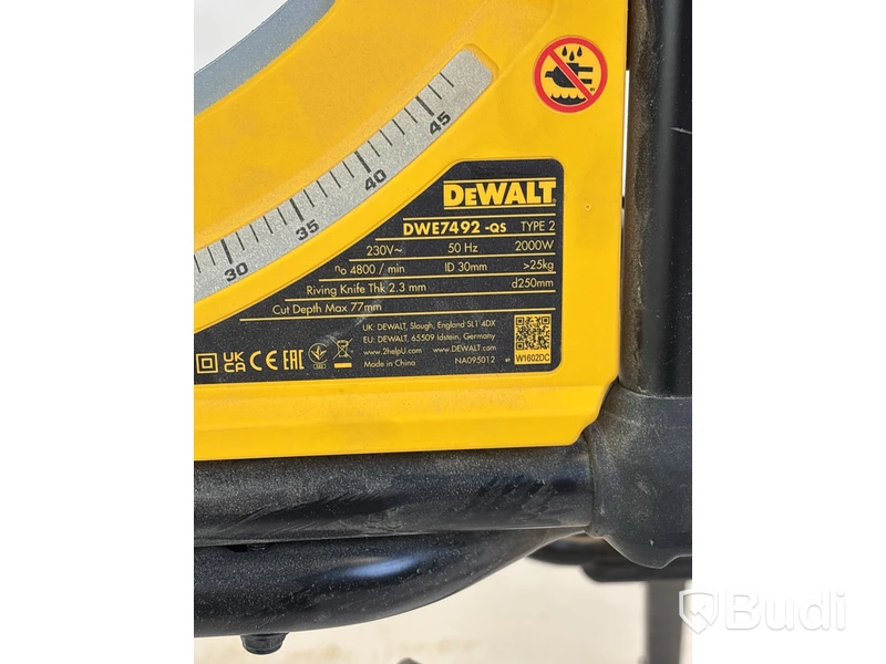 Bordsåg Dewalt DWE7492-QS, med stativ DWE74911-XJ