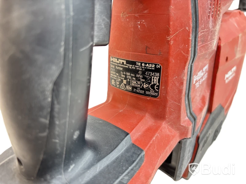 3 st. Batteridrivna borrhammare Hilti TE 6-A22 med dammsugarenhet TE DRS-6-A