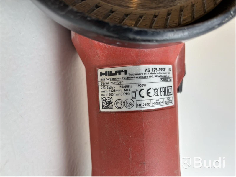 Vinkelslip Hilti AG 125-19SE