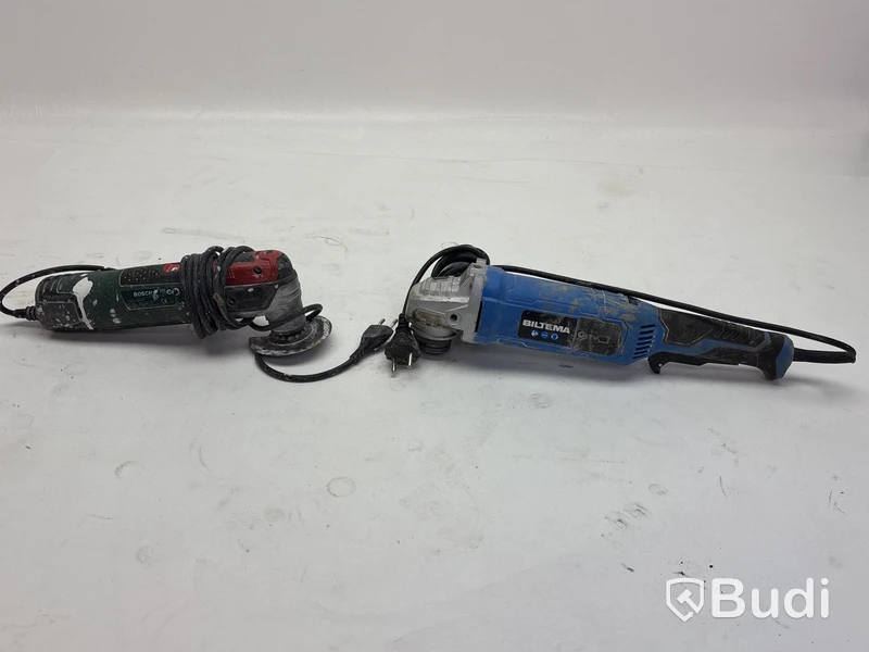 Multiverktyg Bosch PMF 250 CES och Vinkelslip Biltema AG 125C