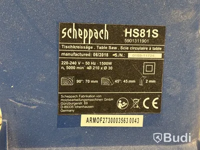 Bordscirkelsåg Scheppach HS81S