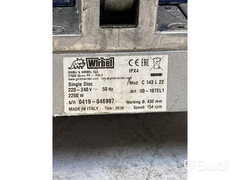 Singelskurmaskin Wirbel C143 L22