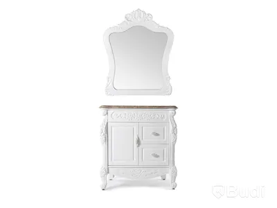 1 st Klassisk Badrumsspegel NY 78x95cm Fransk Vit Denver Ord. Pris: 1117 kr